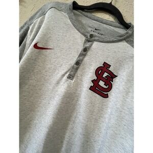 Nike Dri-FIT Shirt St.‎ Louis Cardinals Mens Extra Large Baseball Gray Swoosh